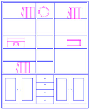 Librería de madera clásica